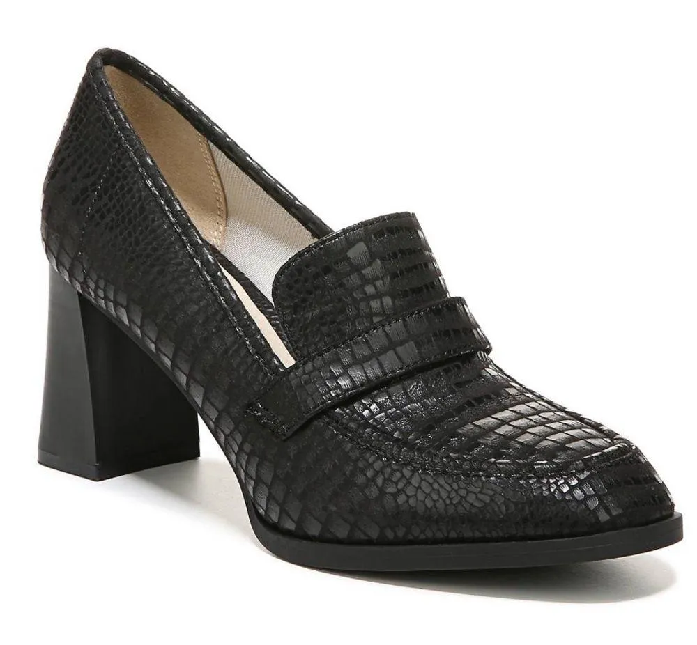 LIFE STRIDE Farrah Slip On block Heeled Loafers black size 8.5 - Image 9