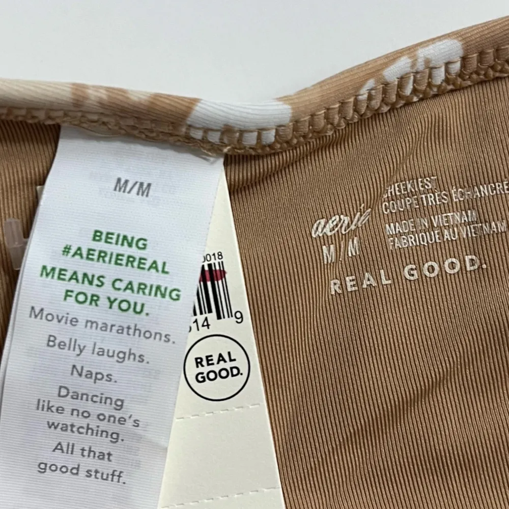 Aerie • NWT Tan Yellow White Pattern Cheekiest High Rise Floral Bikini Bottom - Image 9