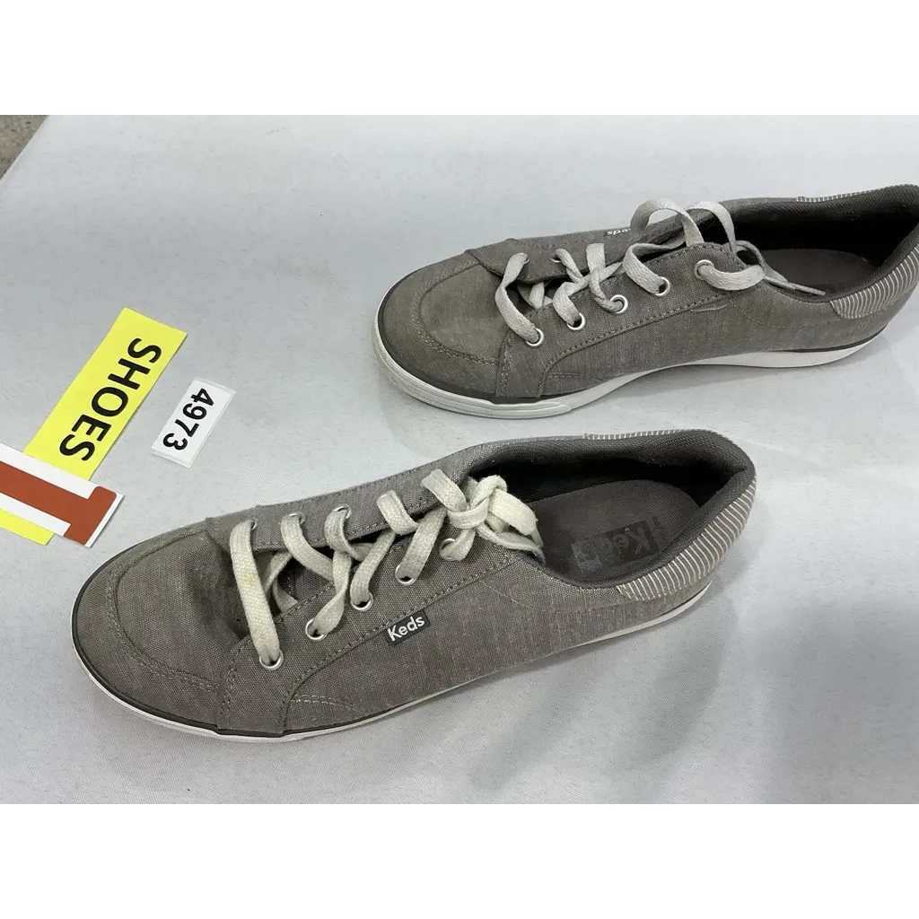 Womans Keds Softerra Comfort Sneakers 8 Gray Lace Up WF67058 - Image 3