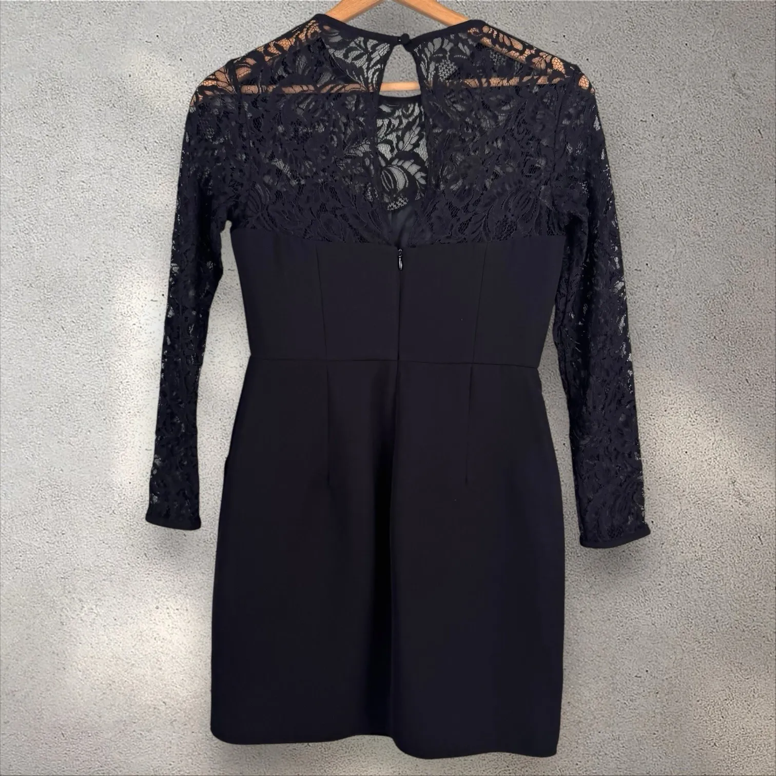 SHOSHANNA Lilleth Lace Long Sleeve‎ Sweetheart Neckline Cocktail Dress Sz 8 - Image 4
