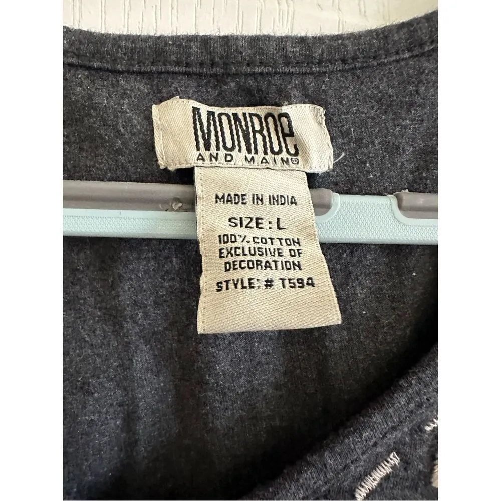 Monroe Main Size L Aztec Southwest Long sleeve Top Gray Size L - Image 5