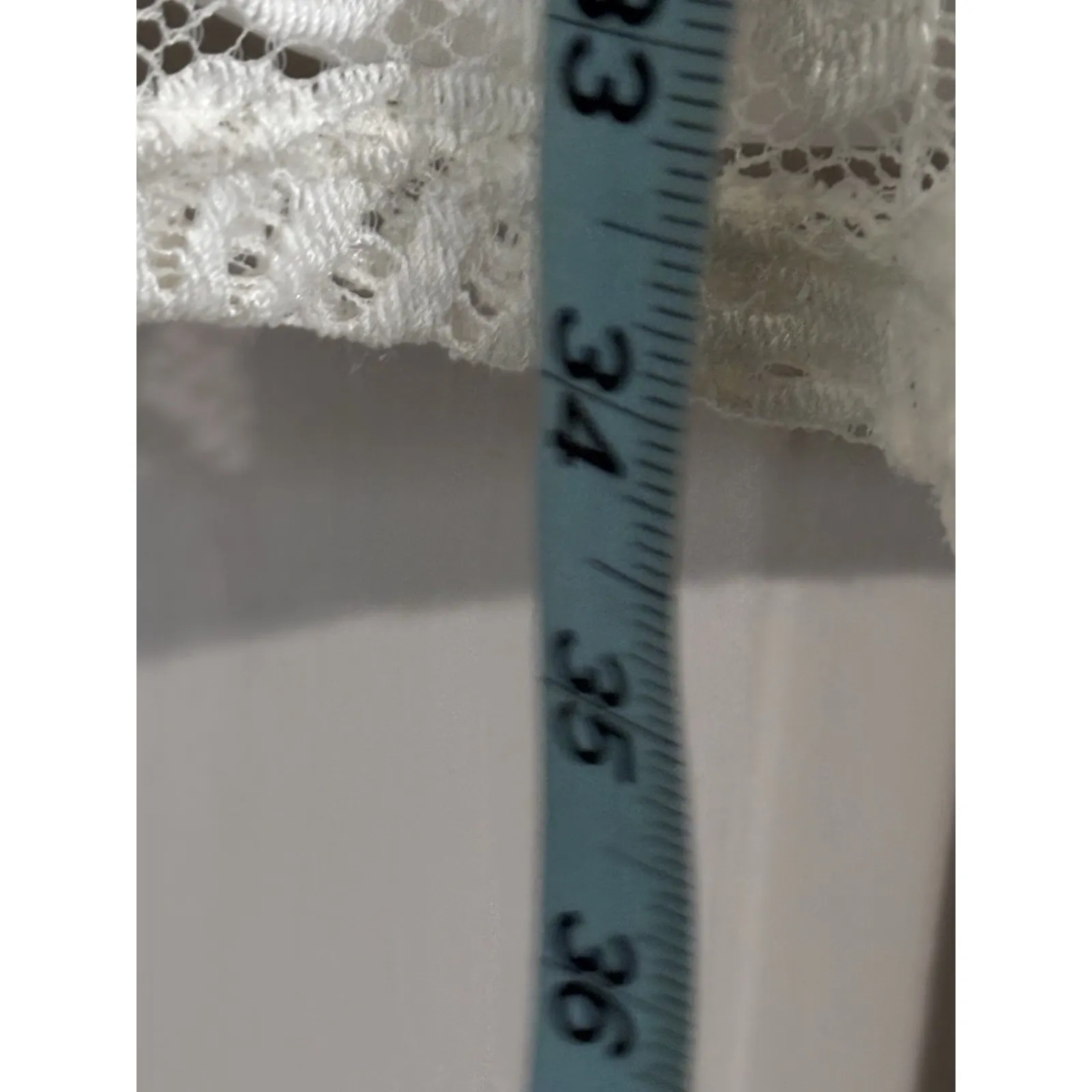 It's Pink Cream Lace Long Sleeve Dress Long Size Small V Neck Lined Babydoll Sty - Image 3