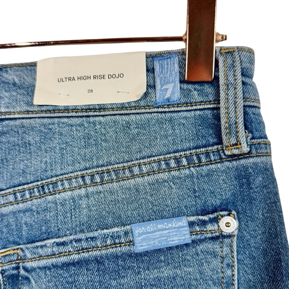 NEW NWT 7 for All Mankind Ultra High Rise Dojo Jeans Beauty Trouser Fig Leaf - Image 9