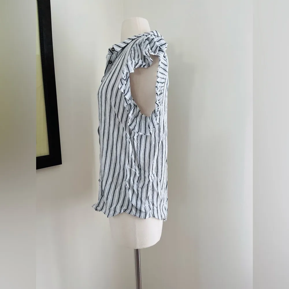 Anthropologie Maeve Fairhope Striped Buttondown Size Large $78 - Image 3