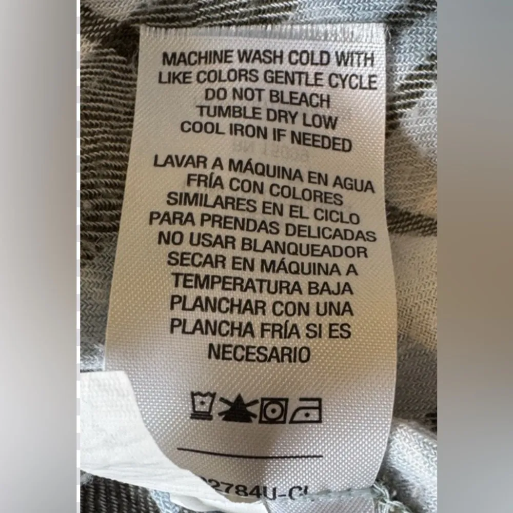 Roebuck & Company Women’s Soft Flannel Vintage Button Down Shirt XL Sears White - Image 7