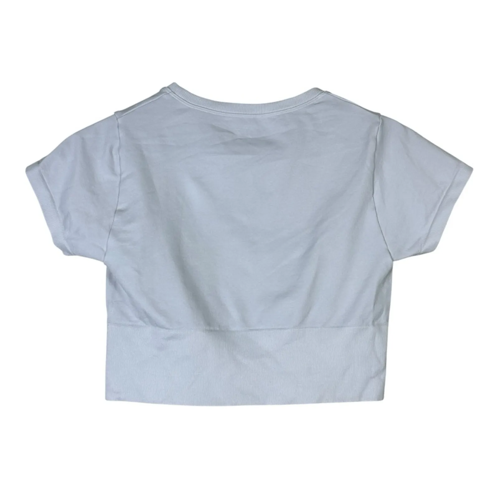 OFFLINE By Aerie Sidewalk Seamless Cropped T-Shirt Womens M White Athleisure - Image 4