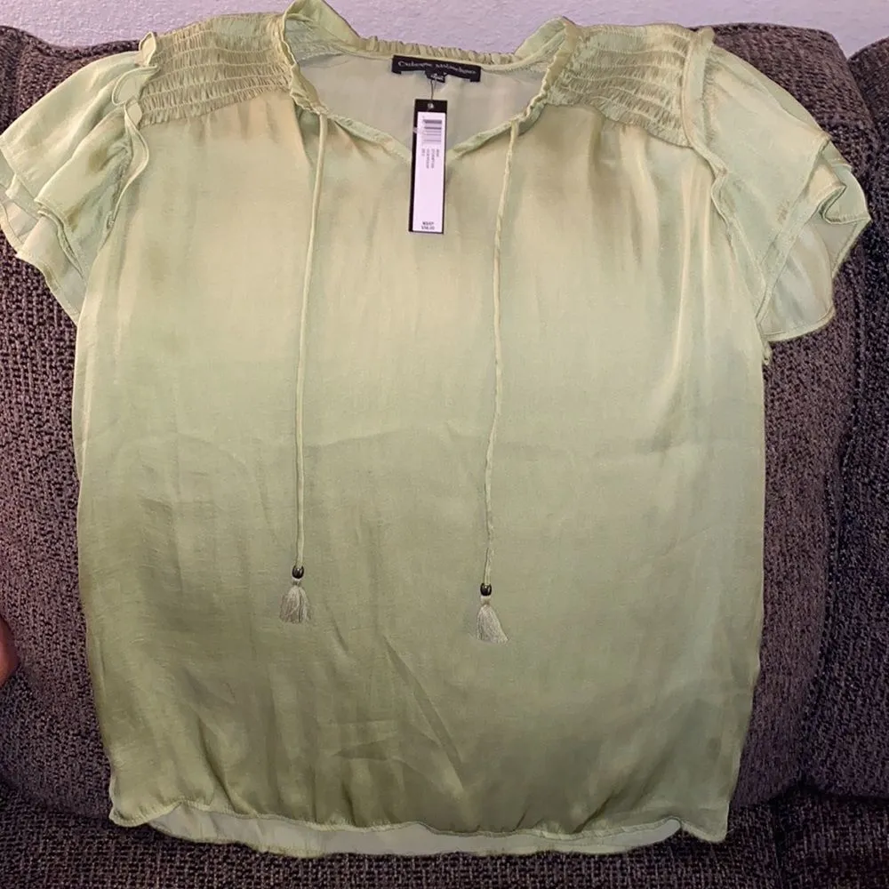 ✨Ruffle Sleeves Satin Blouse✨ - Image 2