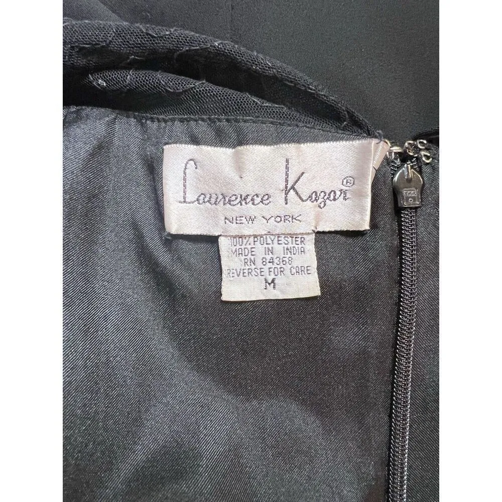 Laurence Kazar Womens vintage short sleeve beaded Formal dress, Size Medium - Image 9