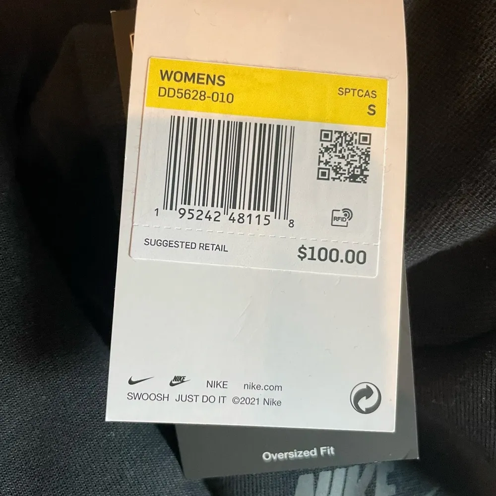 Nike Sportswear Tech Fleece Turtleneck Sweatshirt Black Oversized Fit Cropped - Image 5