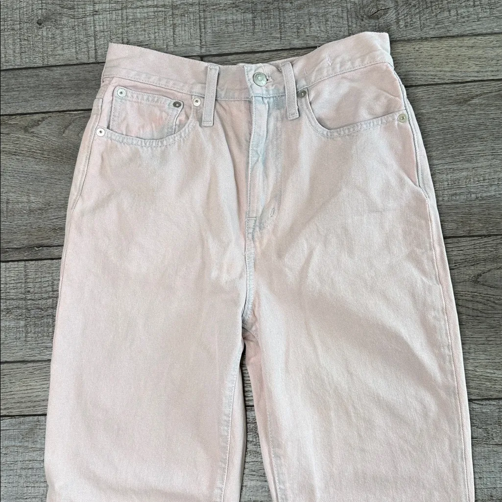 Madewell  Light Pink/Blue Denim Mom Jeans - Image 3