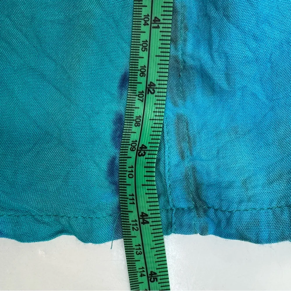 Soft Surroundings XS Tie Dye Tank Dress Blue Rayon Boho Beachy Summer Midi Maxi - Image 9