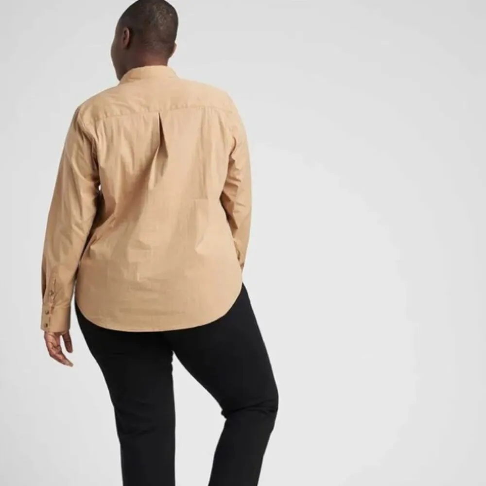 Universal standard Elbe Shirt Camel poplin - Image 4