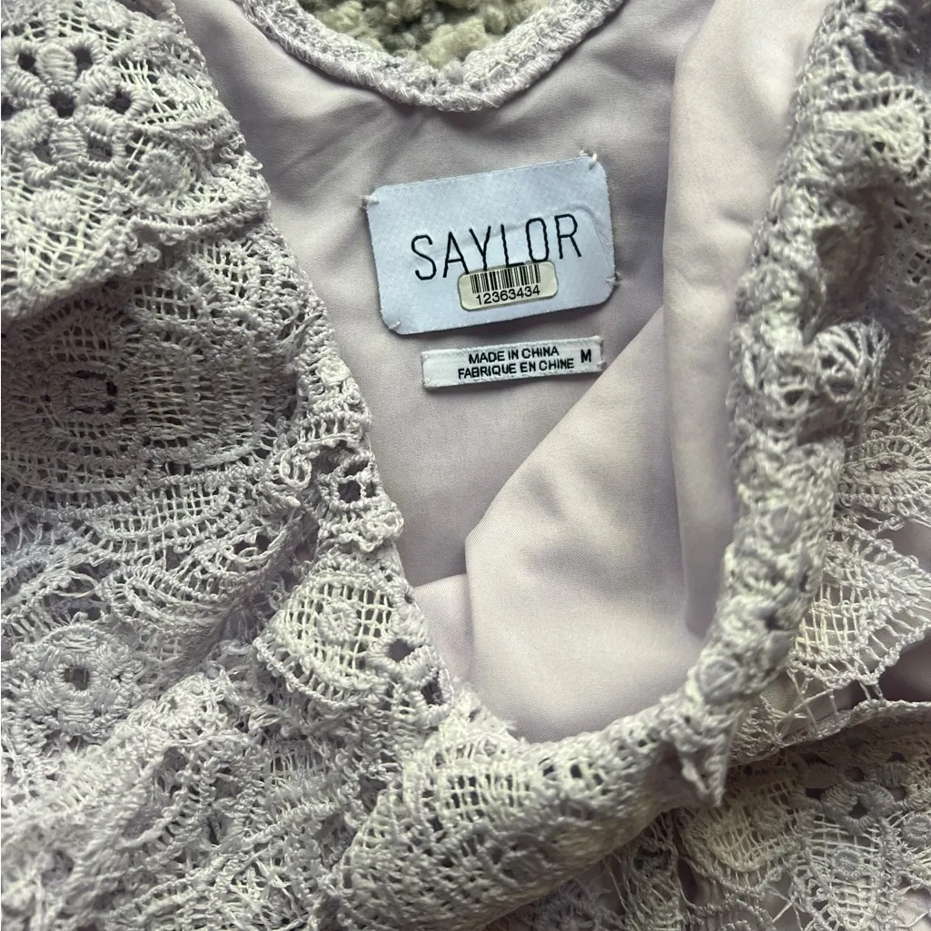 Saylor Adwoa Lilac Lace Mini‎ Dress Ruffle - Image 8
