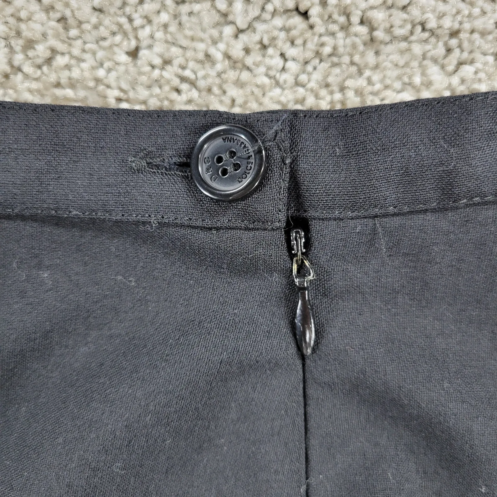 Dolce‎ & Gabbana Womens Dress Pants 28/42 Black Ankle Zip High Waist Slim Skinny - Image 6