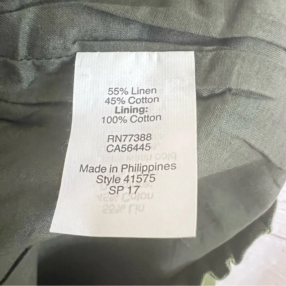 J. CREW Factory Olive Green Pull On Side Walk Mini Short Skirt  Sz 4 - Image 5