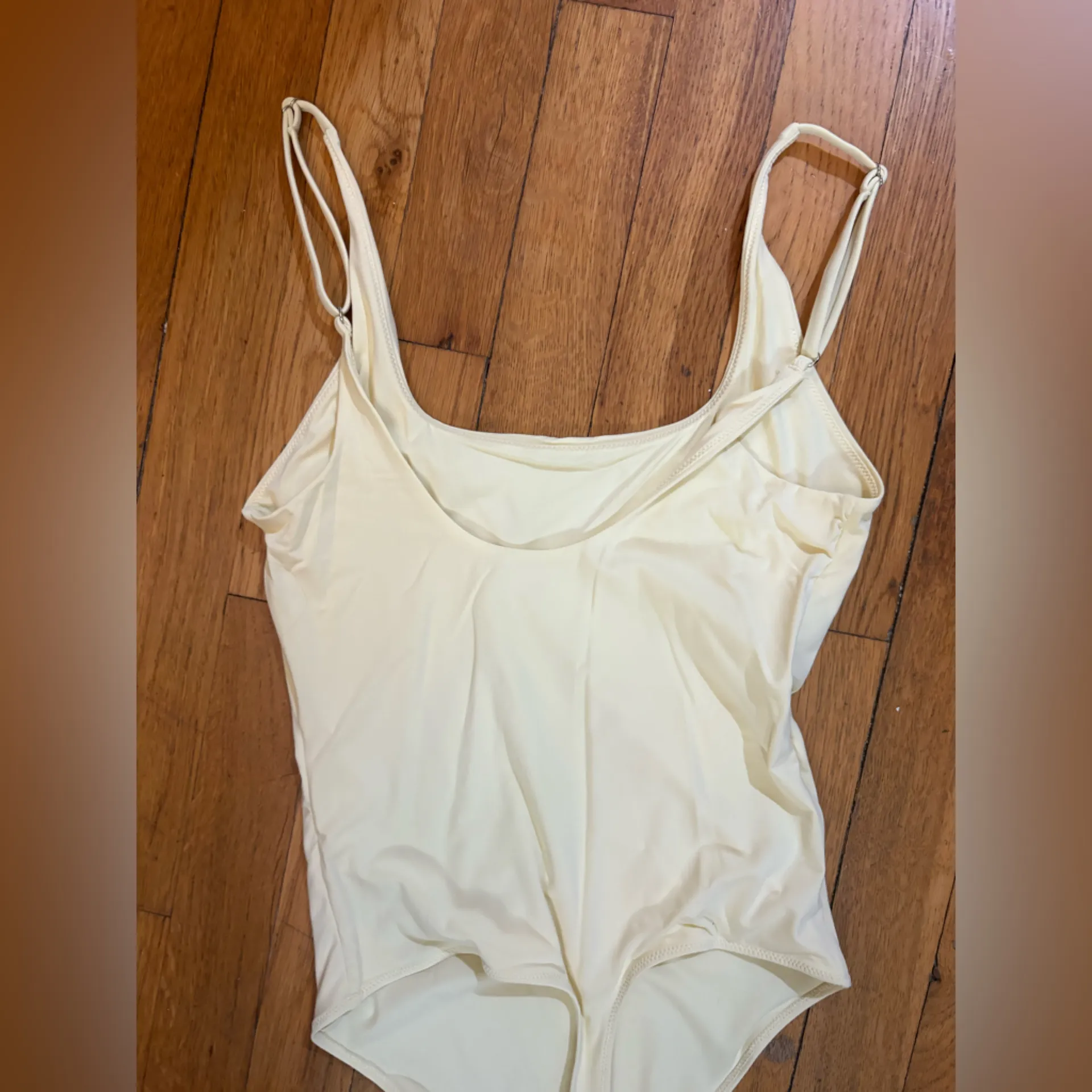 SUUKSESS Women Sexy Scoop Neck Thong Bodysuit Backless
Cami Bodysuit Top Yellow - Image 4