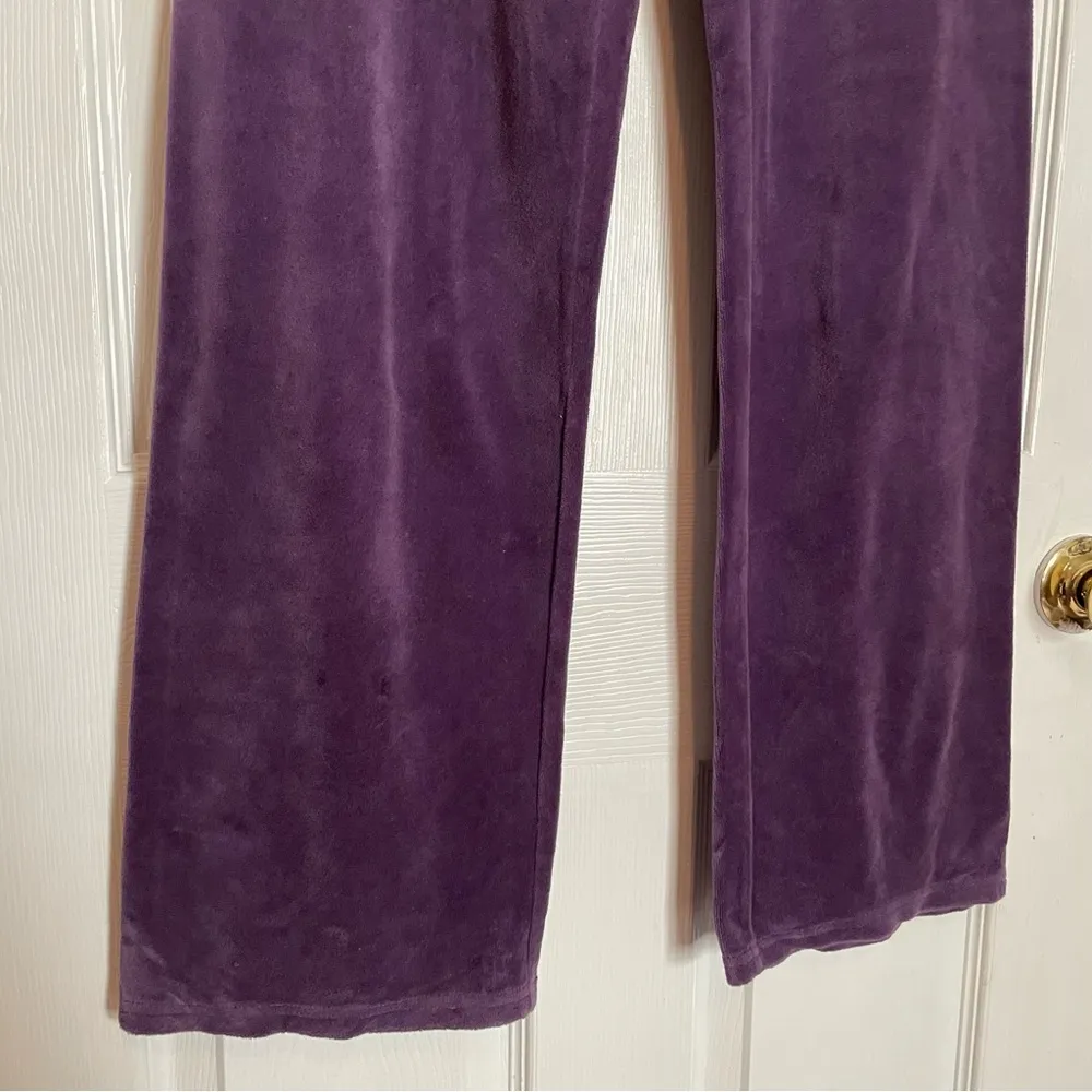 Juicy Couture Y2K Velour Track Pants Sweatpants Sz Small Purple - Image 5