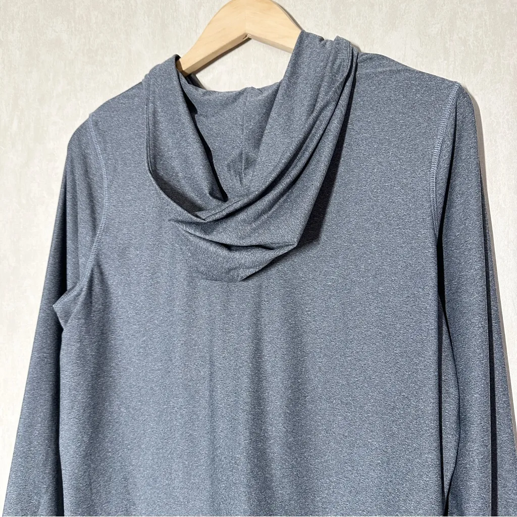 Vuori Women’s Suns Out Performance Full Zip Hoodie Lightweight Heather Gray XL - Image 7