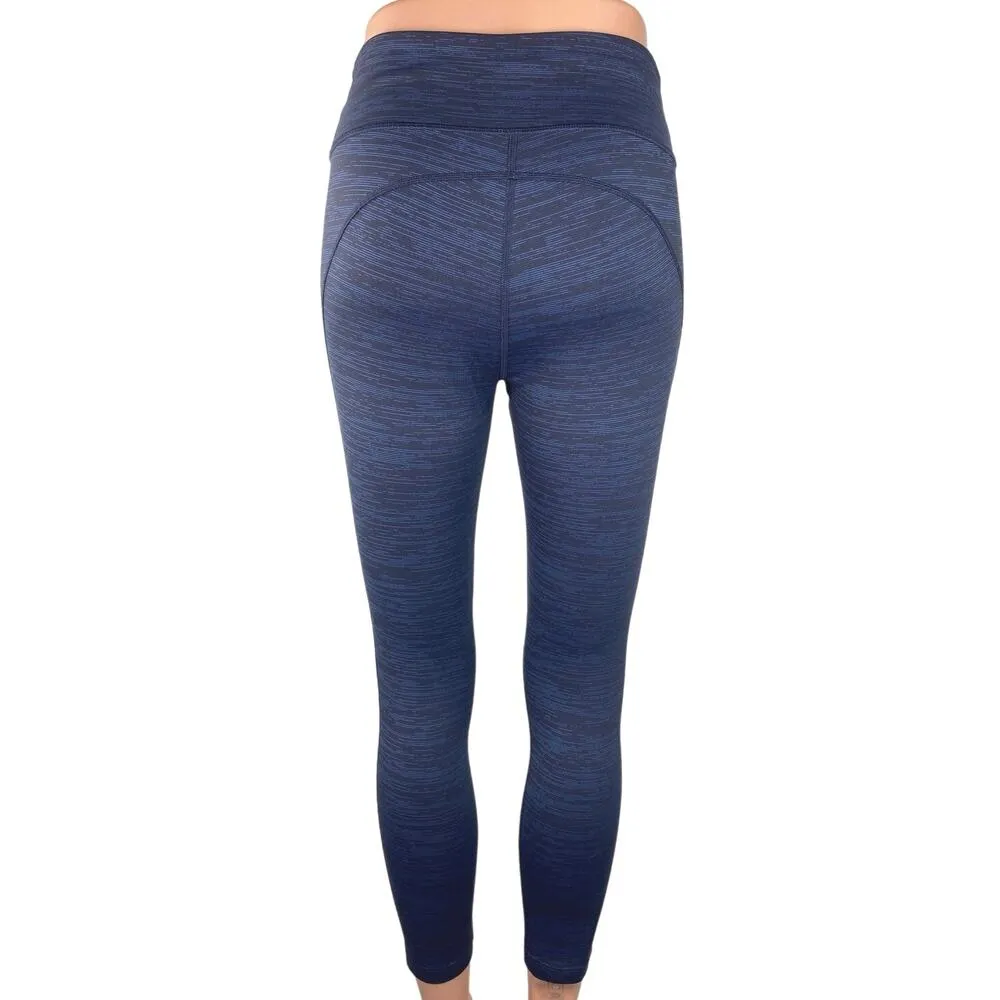 Outdoor Voices Blue Mid Rise Activewear Yoga Fitness Cropped Leggings Pants Sz S - Image 3