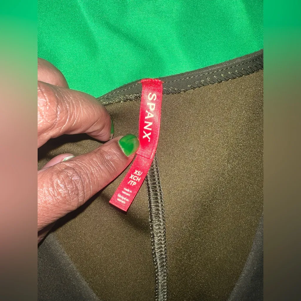 NWT Spanx Olive Green Faux Suede Dress size XS - Image 5