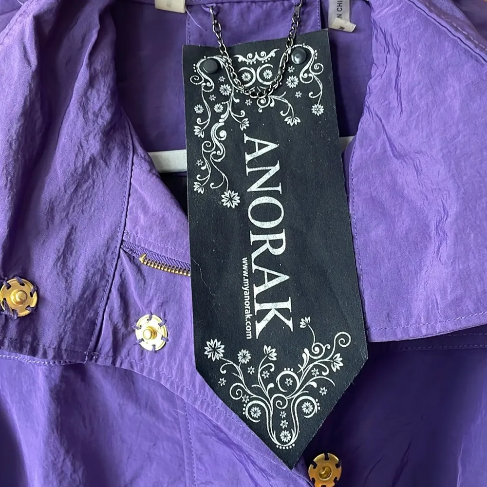 Purple Anorak hooded Windbreaker/Raincoat/Jacket - Image 3