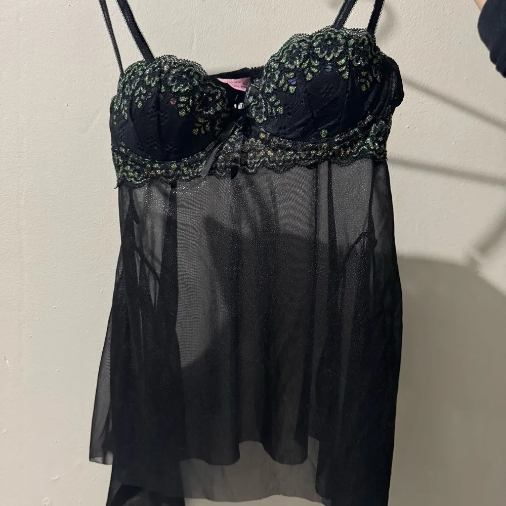 Victoria secret’s sexy little things black sheer Camisole size 34B - Image 3