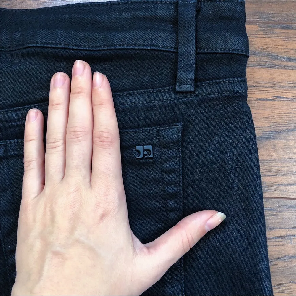 JOE'S • The Skinny jeans Coated Black waxed denim mid rise moto grunge stretch - Image 11