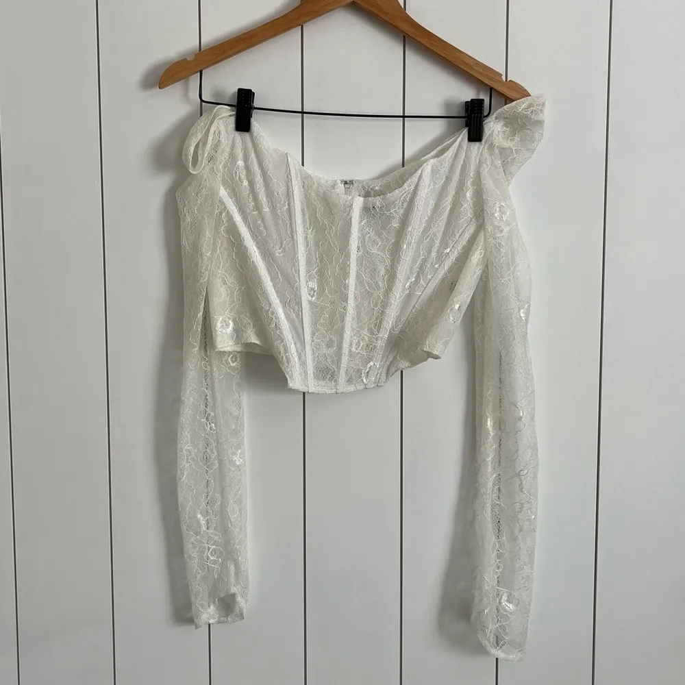 Danielle Guizio Dex Lace Corset White - Image 3