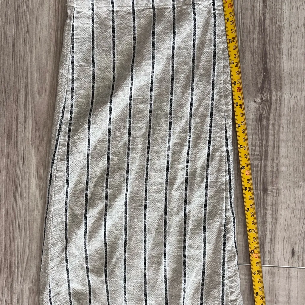 LOFT Striped Linen Blend Short Sleeve Jumpsuit Size Small - Image 7