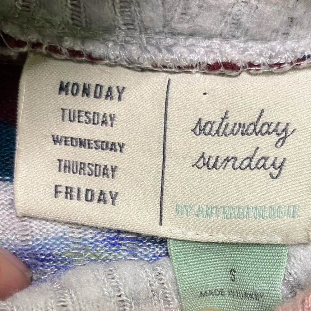 Anthropologie Saturday Sunday Pippa Hacci Striped Cowl Neck Ribbed Sweater - Image 7