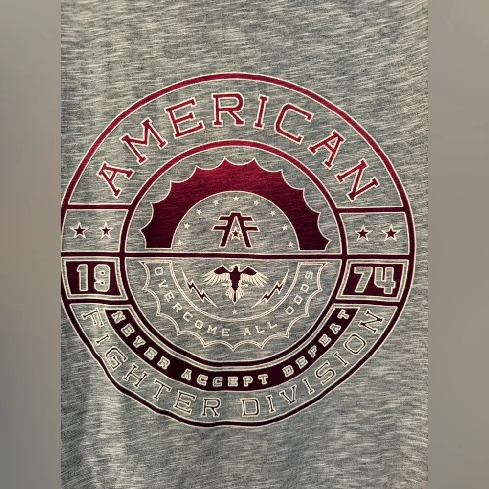 American Fighter x Affliction Freemont Women’s Light Gray T- Shirt Size Medium - Image 6