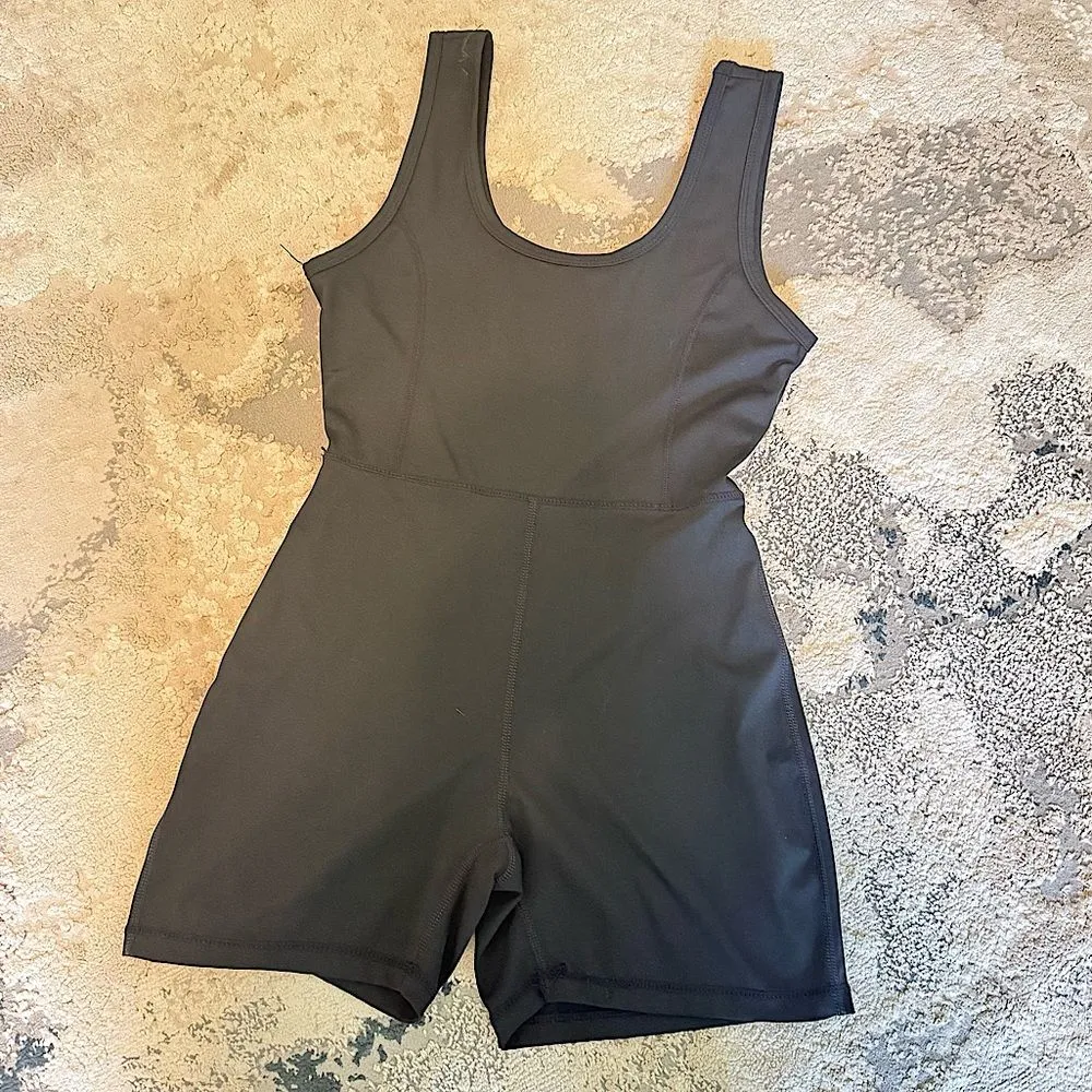 Better / Together Black Active Thick Strap Scoop Short Onesie Size Small - Image 2