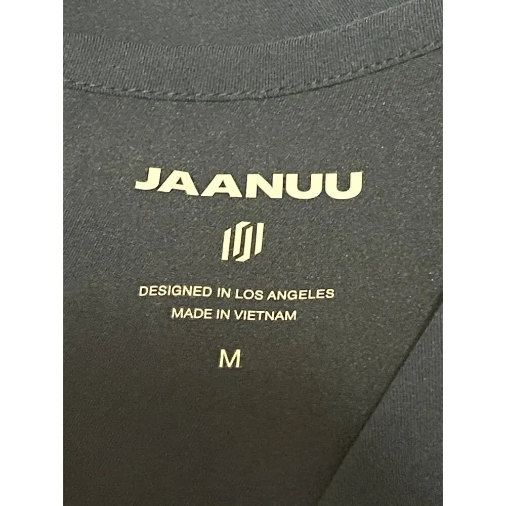 Jaanuu Women's Blue Short Sleeve Pocket Medical Scrub Pants 2 Pc Set Size M - Image 4