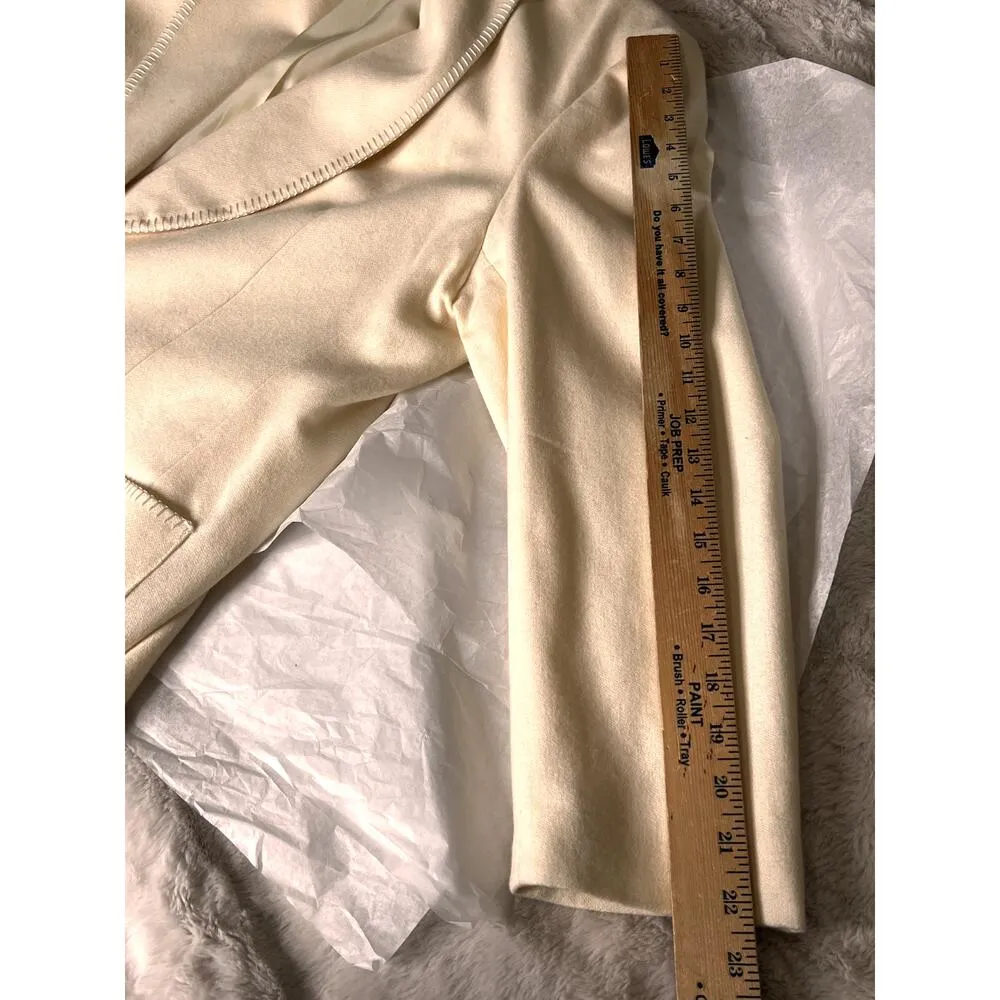 VTG Leslie Fay women's blazer size 18 cream Merino wool lined, Business casual - Image 6