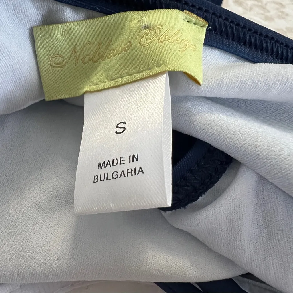 Noblesse Oblige Japan Print One Piece Swimsuit NWOT – Size S Blue - Image 5