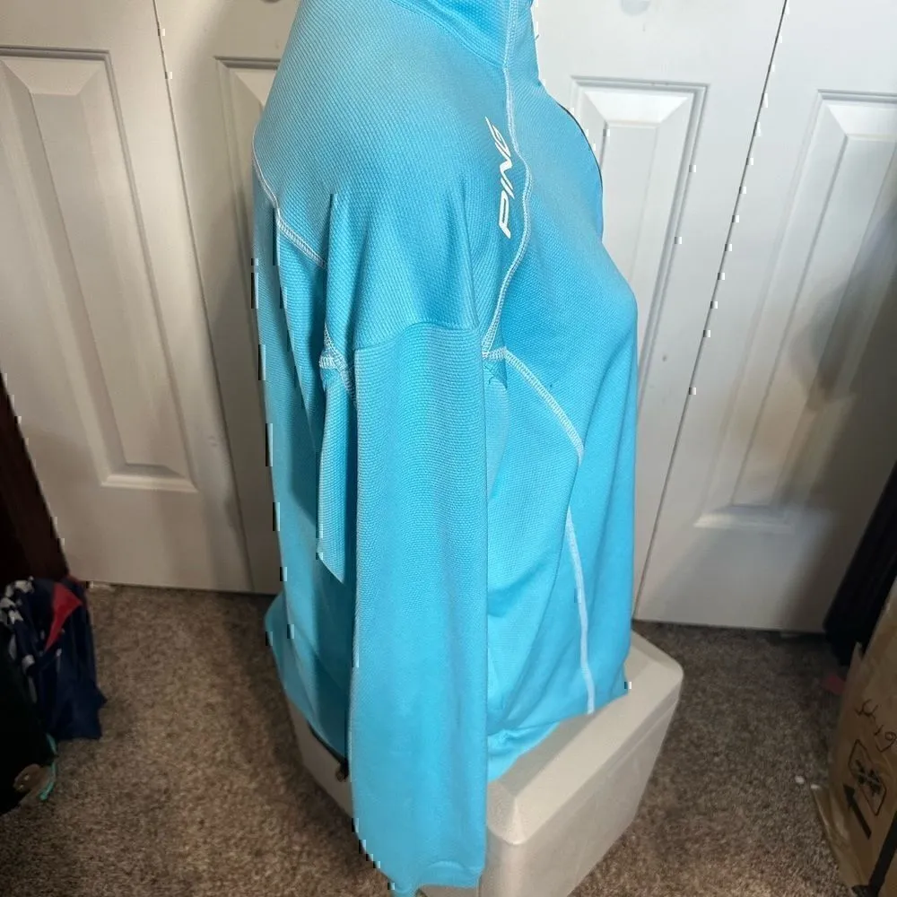 Ping Womens XL 1/4 Zip Pullover Minor Flaw Blue - Image 4
