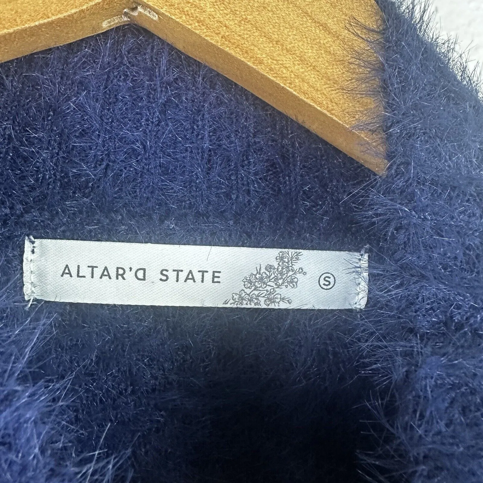 altard state Women's Pullover Mock Neck Sweater Fuzzy - Image 3