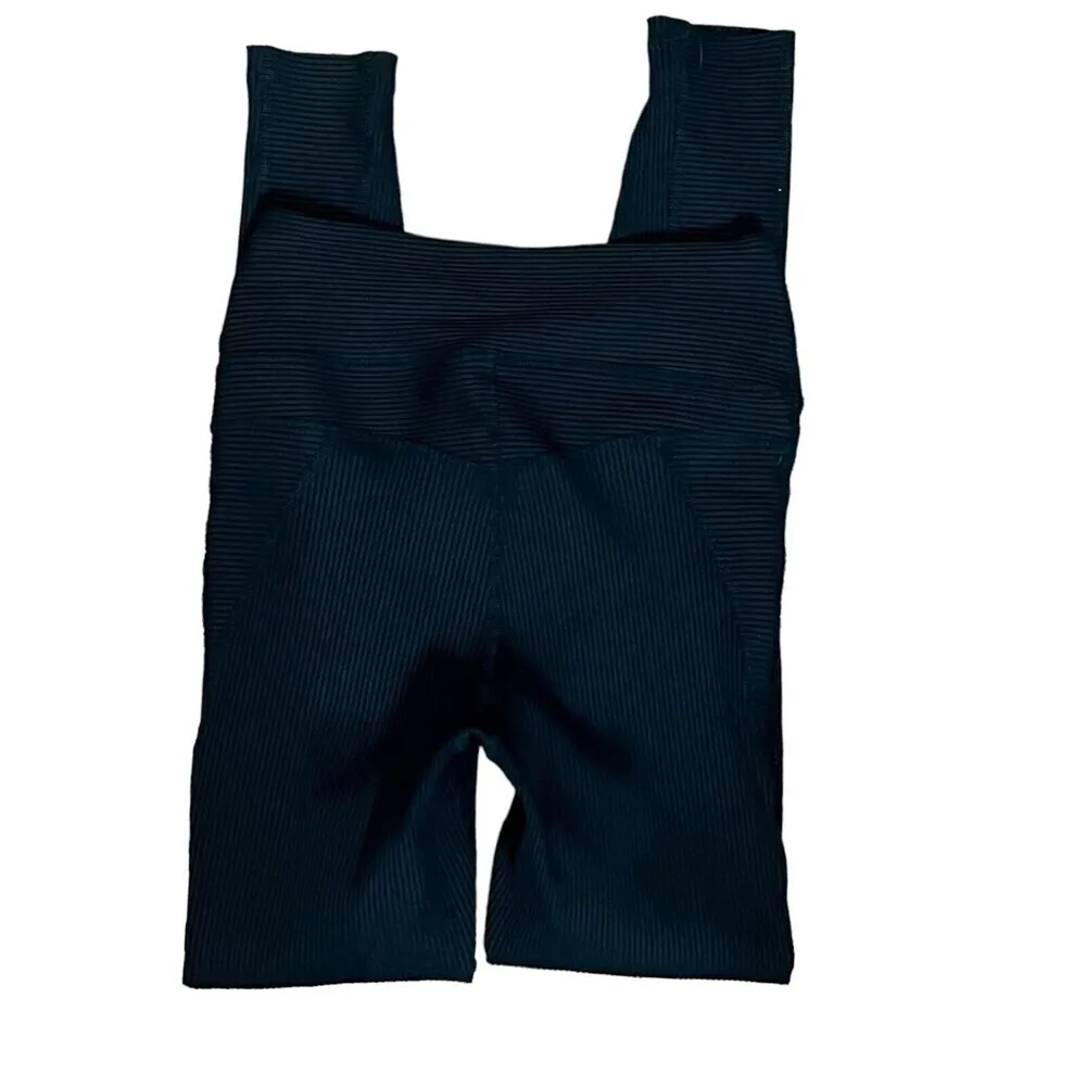 Years Of Ours Ribbed High Leggings Black Stretch Knit Women’s Size Small Yoga - Image 9