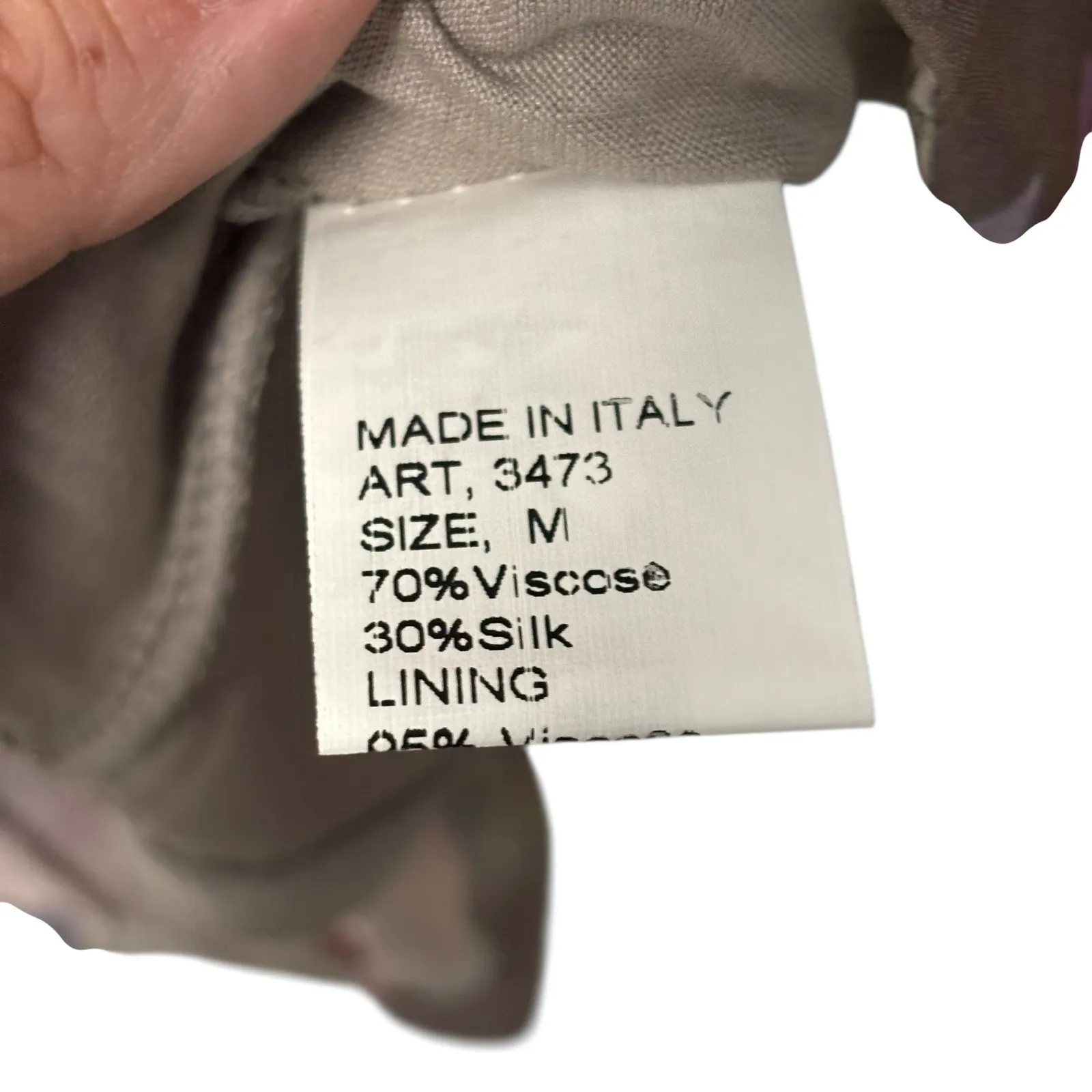 LOLA Made in Italy Silk Floral Print Kaftan Blouse Top Size M Brown Size M - Image 5