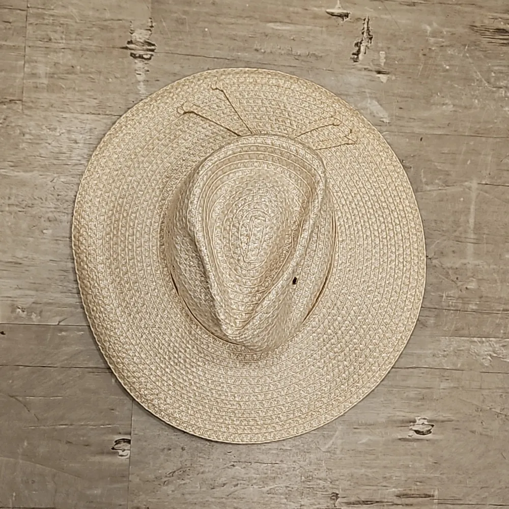 💕ERIC JAVITS💕 Sunshade Squishee Packable Straw Fedora Hat ~ OS Cream NWOT - Image 9