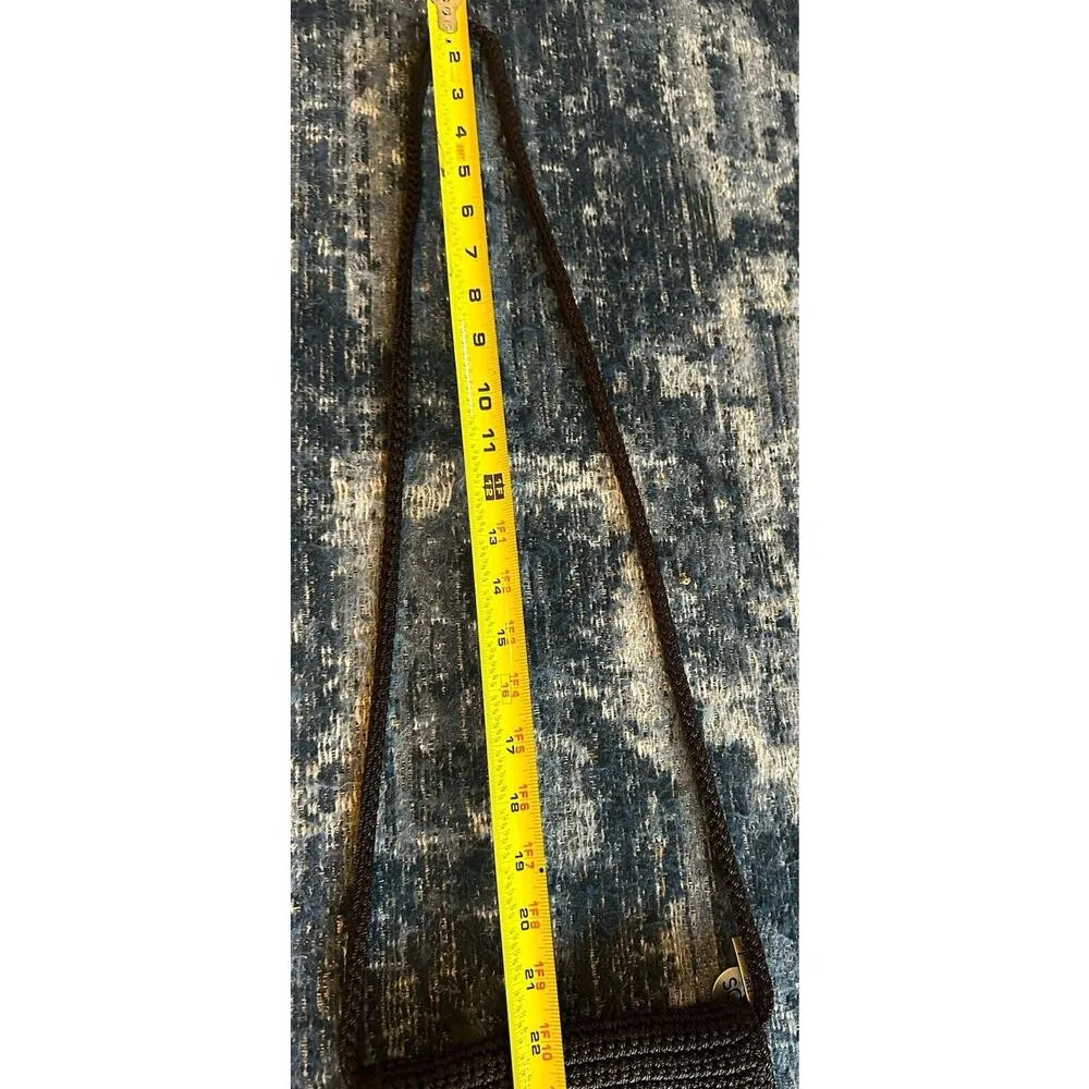 THE SAK Purse Brown Crochet Small Shoulder Crossbody Bag Boho Festival Vintage - Image 8