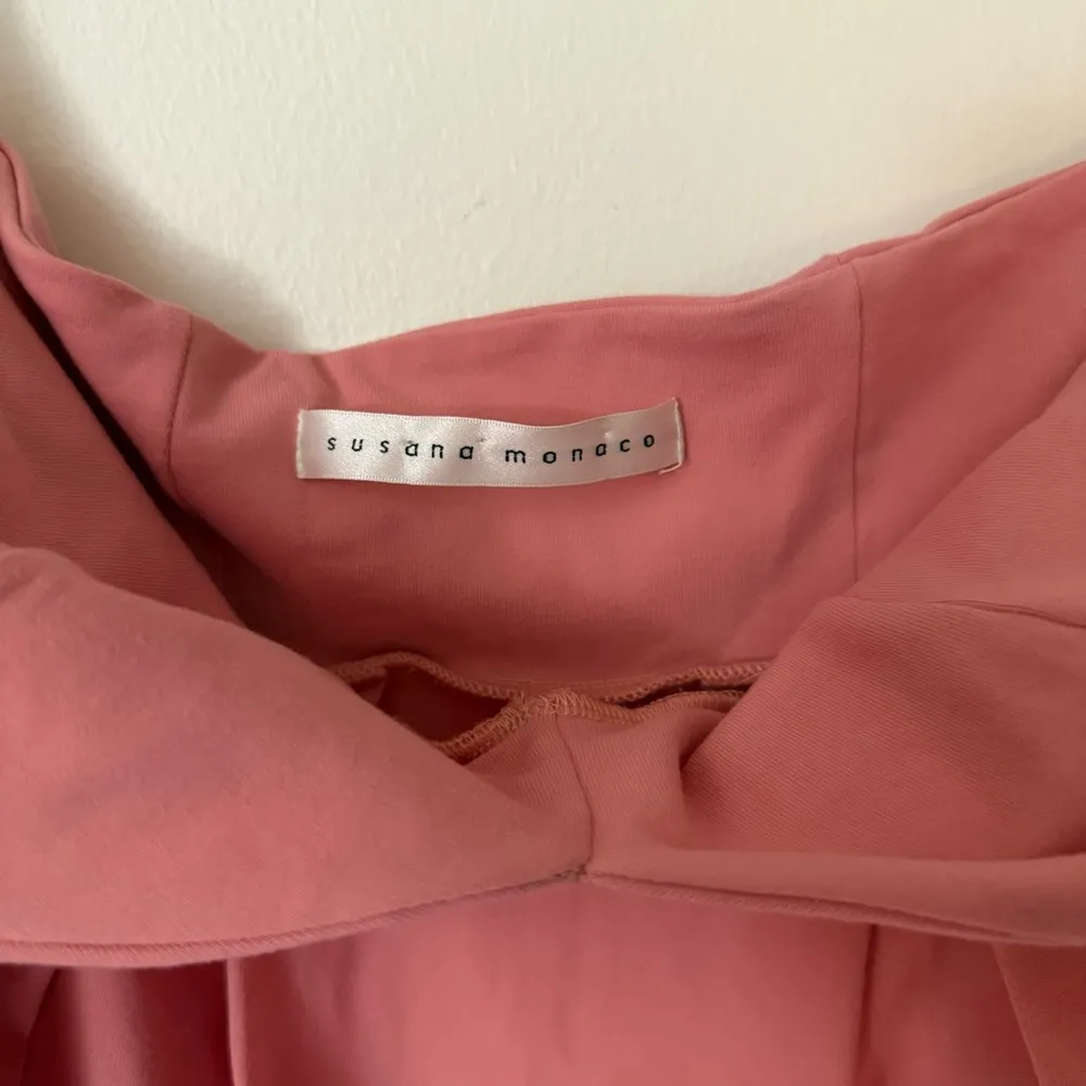 Susana Monaco Revolve Pink Halter Supplex Mini Dress - Image 5