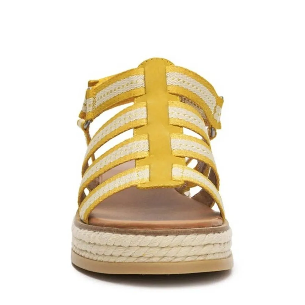 Emliey Gladiator Sandals Women's Shoes In Yellow Grey Size 7 - Image 2
