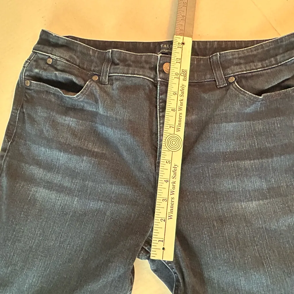 Talbots Dark Blue Ankle Jeans Simply Flattering 5 Pocket size 14 - Image 7
