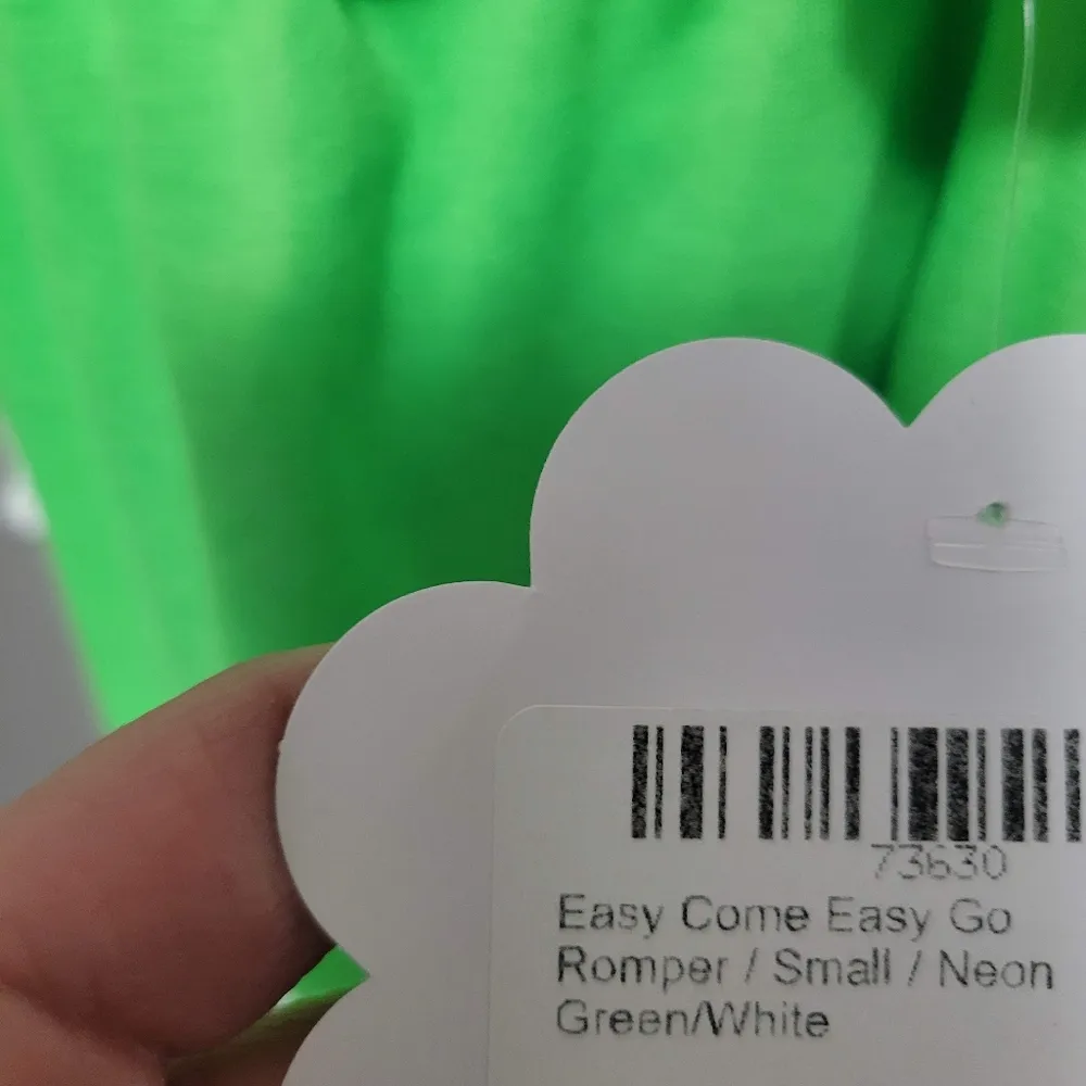 Bibi neon easy come easy go strapless romper size small - Image 6