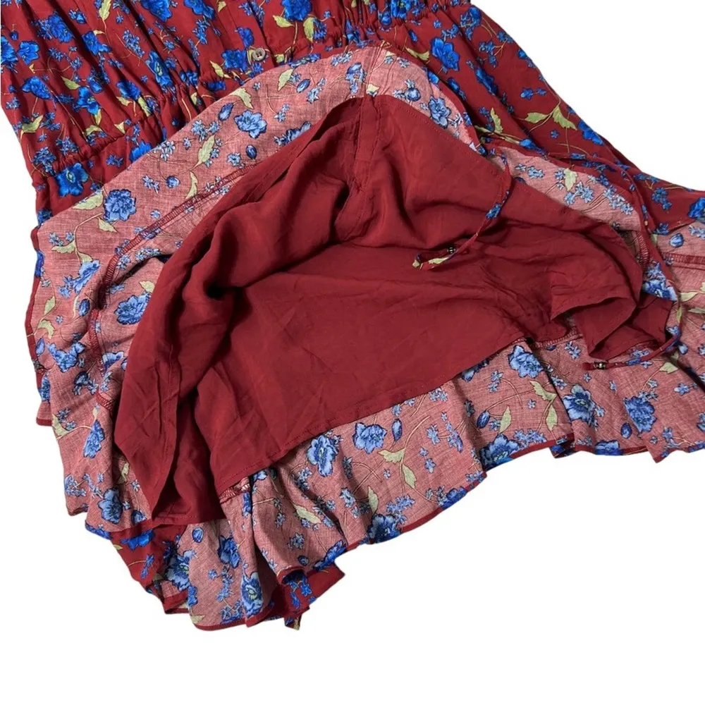 Free People Mini Flower Fields Mini Burgundy Dress S/P - Image 32