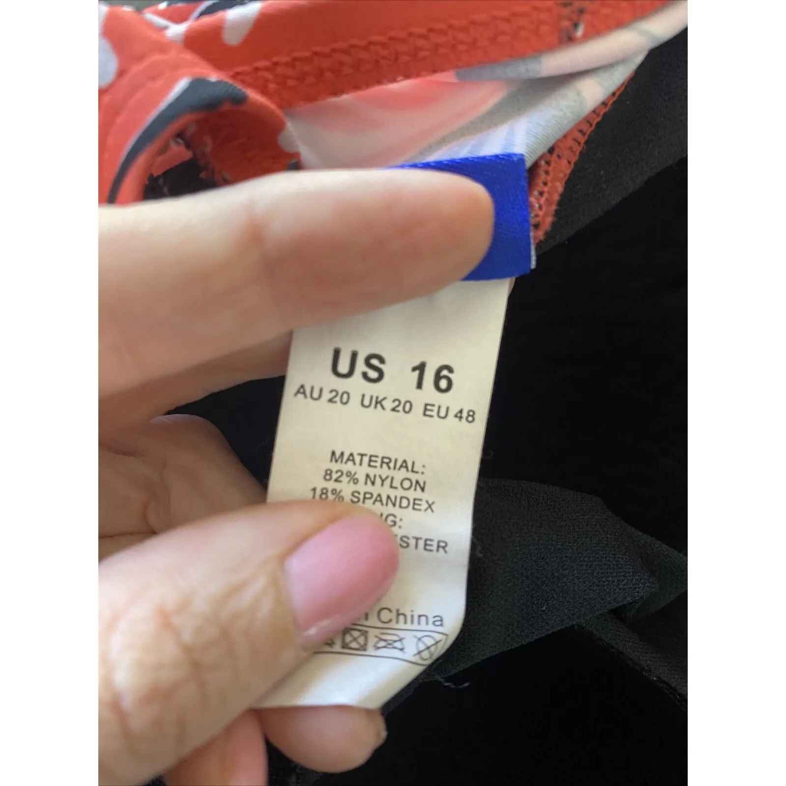 Hilor Women's 16 Coral Tankini Top Shelf Lined Vacation Cruise Slimming Orange Size 16P - Image 9