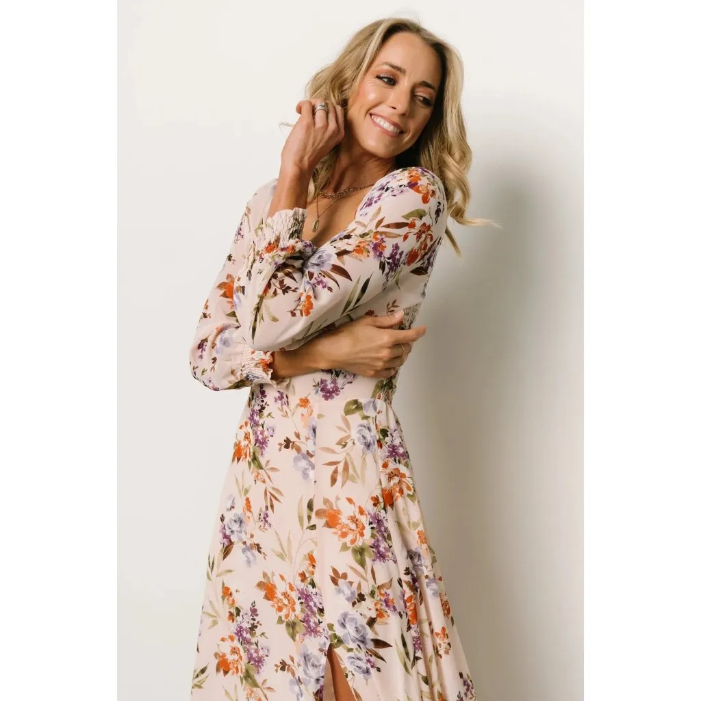 Baltic Born Giselle Smocked Maxi Dress in Blush Pink Floral Size XS NWOT - Image 2