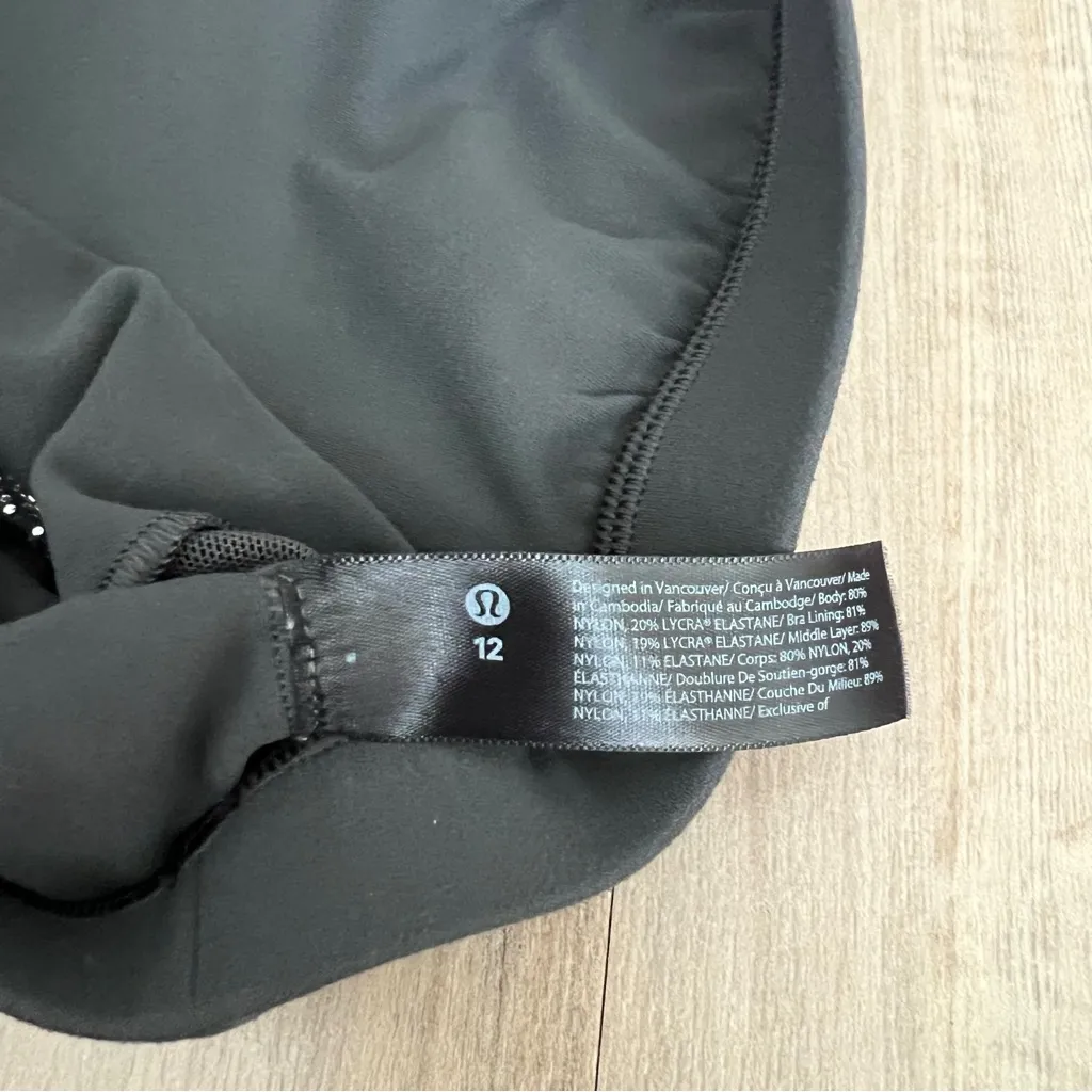 Lululemon Athletica Align Crop Metallic Black And Grey Top - Image 6