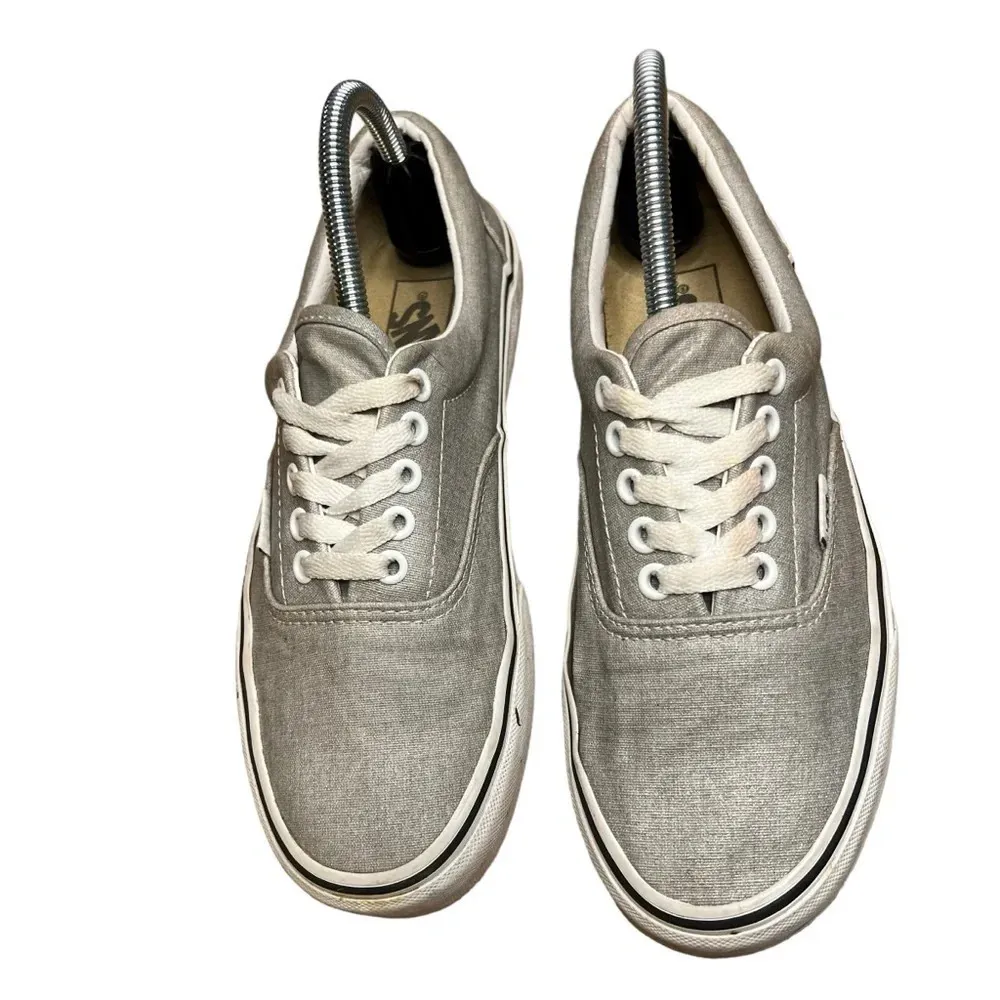 Vans Era Glitter Low Top Lace-up Sneakers - Silver/White - Men's 7 / Women's 8.5 - Image 4